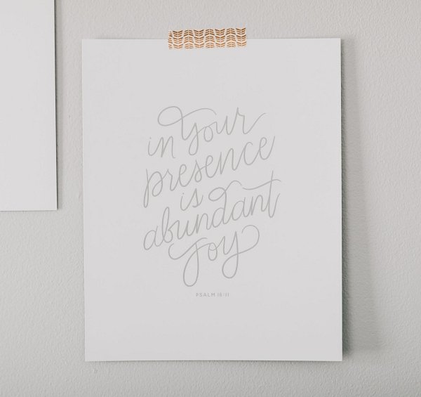 Psalm 16:11 Christian Art Print