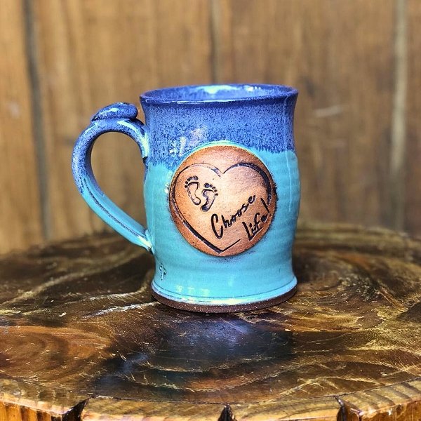 Choose Life Made in USA Christian Pottery Mug