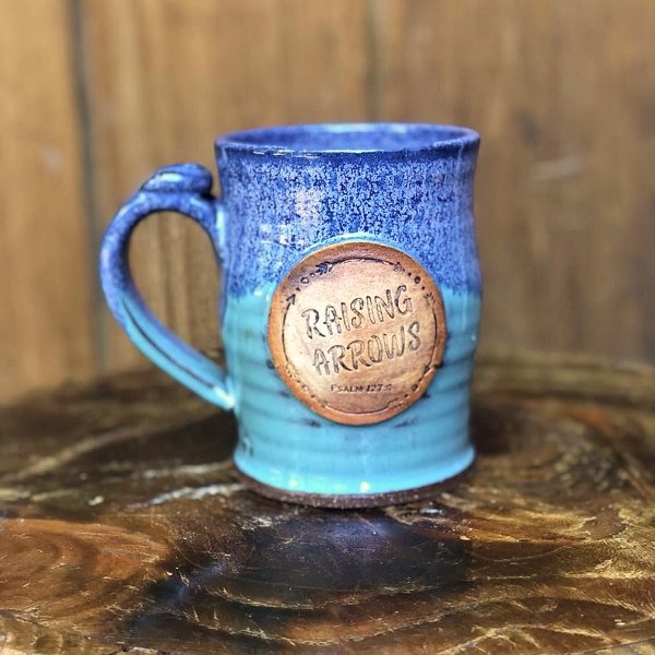Raising Arrows Made in USA Christian Pottery Mug