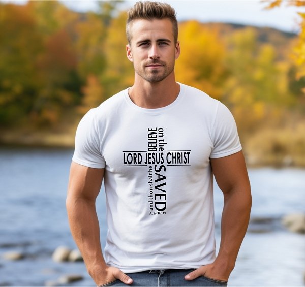Acts 16:31 Made in USA Christian T-Shirt