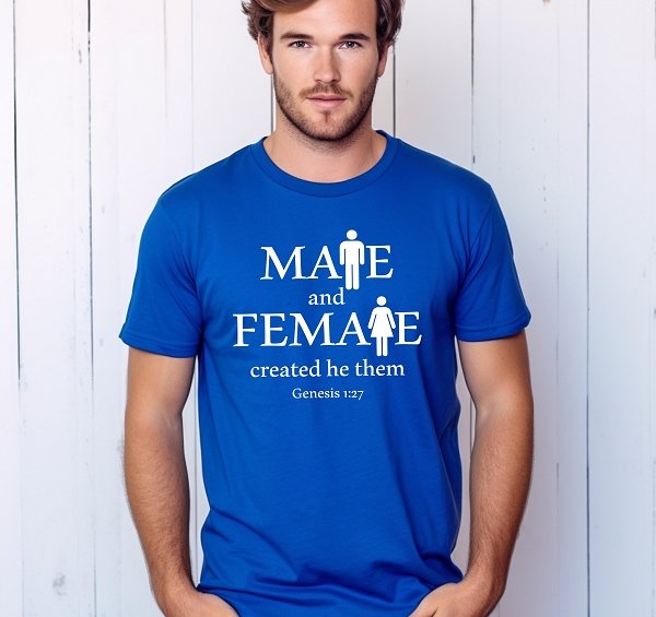 Genesis 1:27 Made in USA Christian T-Shirt