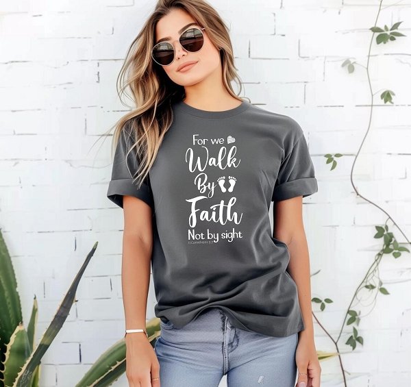 II Corinthians 5:7 Made in USA Christian T-Shirt 