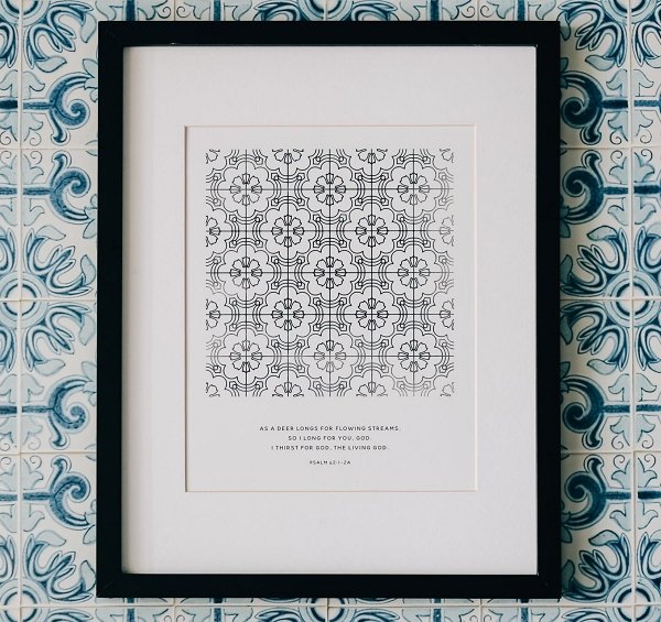 Psalm 42 Christian Art Print