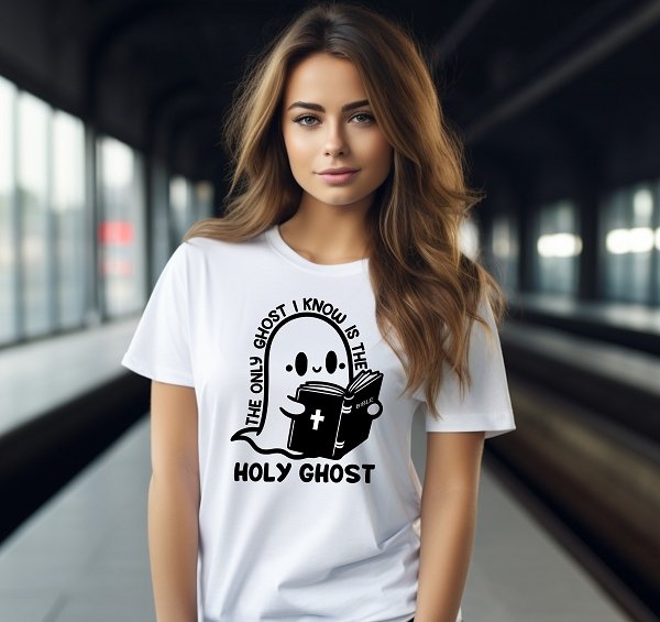 The Only Ghost I Know is the Holy Ghost Made in USA Christian T-Shirt 