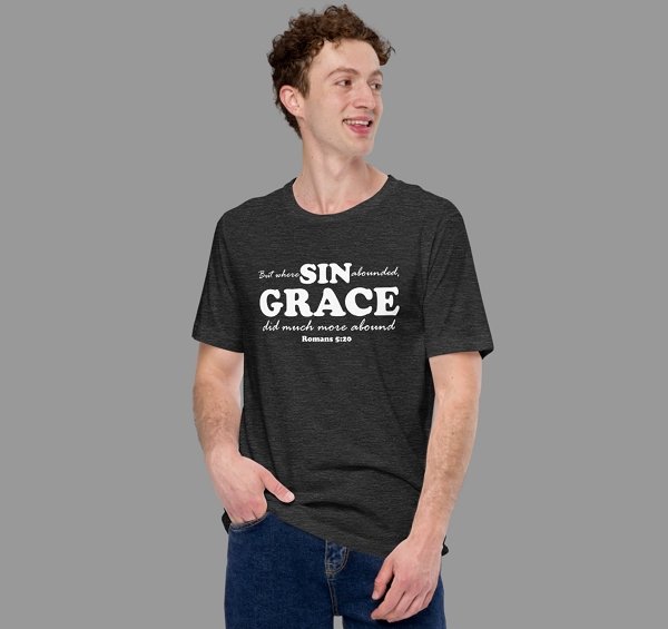 Romans 5:20 Made in USA Christian T-Shirt