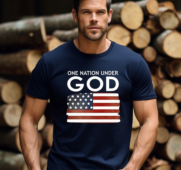 One Nation Under God Made in USA Christian T-Shirt