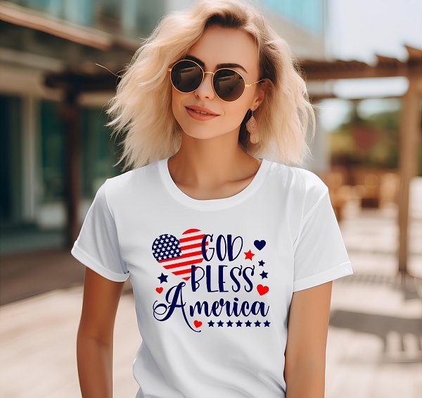 God Bless America Made in USA Christian T-Shirt