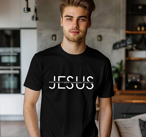 Isaiah 9:6 Names of Jesus Made in USA Christian T-Shirt
