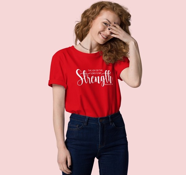 Nehemiah 8:10 Made in USA Christian T-Shirt