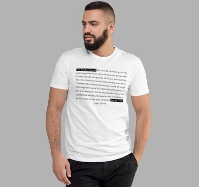 John 3:16-18 Made in USA Christian T-Shirt 