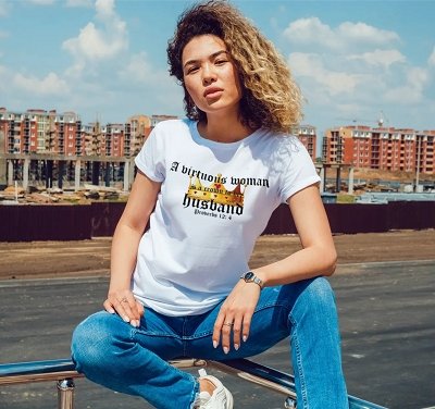 Proverbs 12:4 Made in USA Christian T-Shirt 