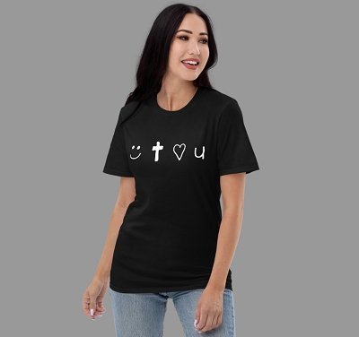 Smile, Jesus Loves You Made in USA Christian T-Shirt